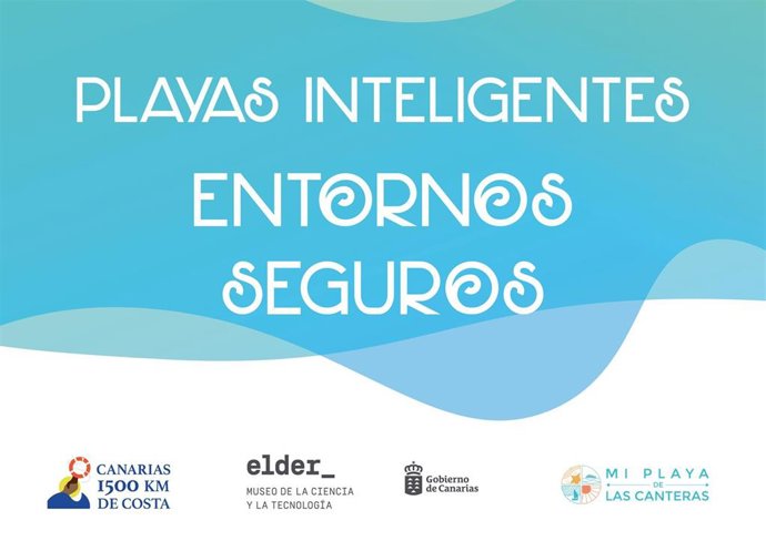 Cartel exposición 'Playas Inteligente, Entornos Seguros' del Múseo Élder de la Ciencia y la Tecnología