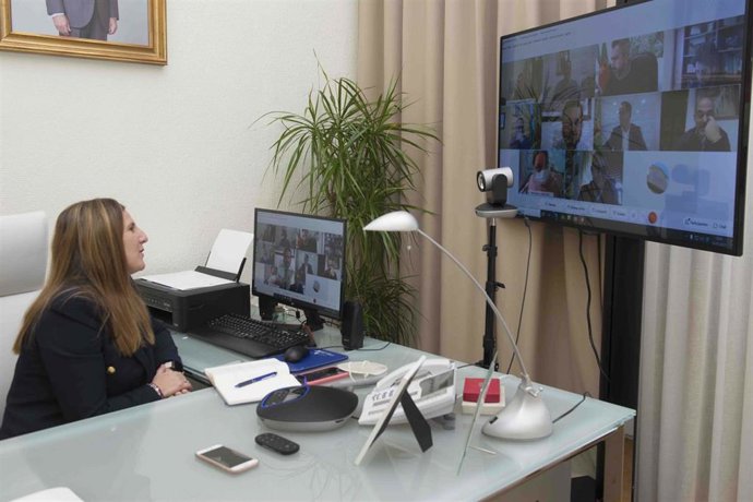 Archivo - Irene García reunida con alcaldes de La Janda