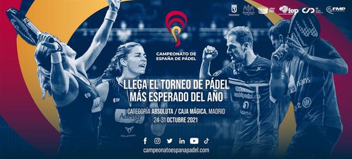 Cartel anunciador del Campeonato de España de Pádel 2021