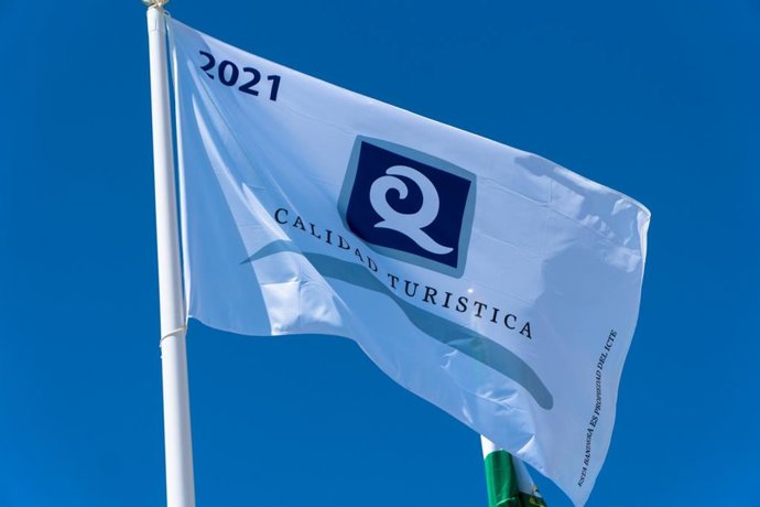 Bandera de una playa de Nerja