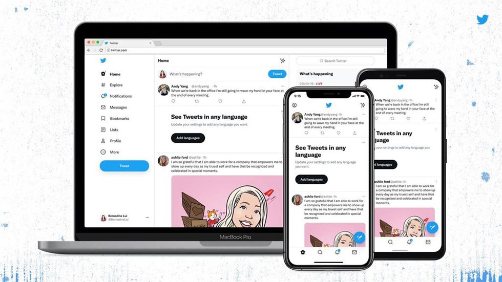 Nuevos diseño de Twitter con fuente Chirp.