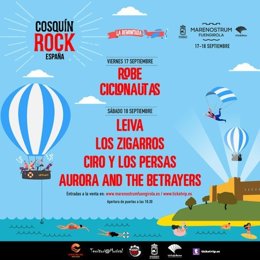 Cartel de Cosquín Rock en Marenostrum Fuengirola