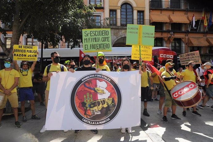 Manifestación de trabajadores de Geacam convocada por CCOO