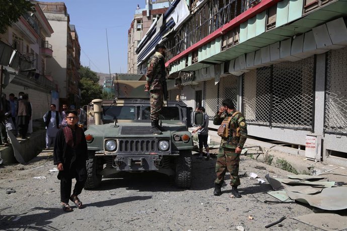 Archivo - Miembros de las fuerzas de seguridad afganas en Kabul