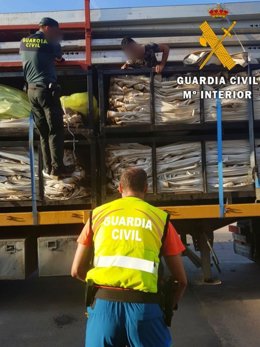 Personas auxiliadas por la Guardia Civil en intentos por llegar al país en camiones llegados al puerto