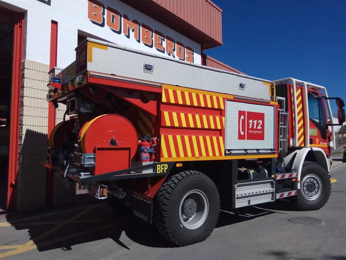 Archivo - Camión de bomberos en una imagen de archivo