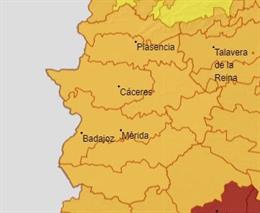 Archivo - Los avisos naranja por calor se extienden por toda la región durante todo el fin de semana.