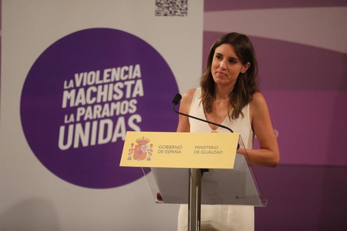 La ministra de Igualdad y dirigente de Podemos, Irene Montero.