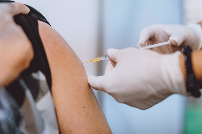 17 July 2021, Austria, Graz: A man receives a dose of a coronavirus (COVID-19) vaccine during the first day of vaccination without registration Graz. Photo: -/Expa/Jfk via APA/dpa