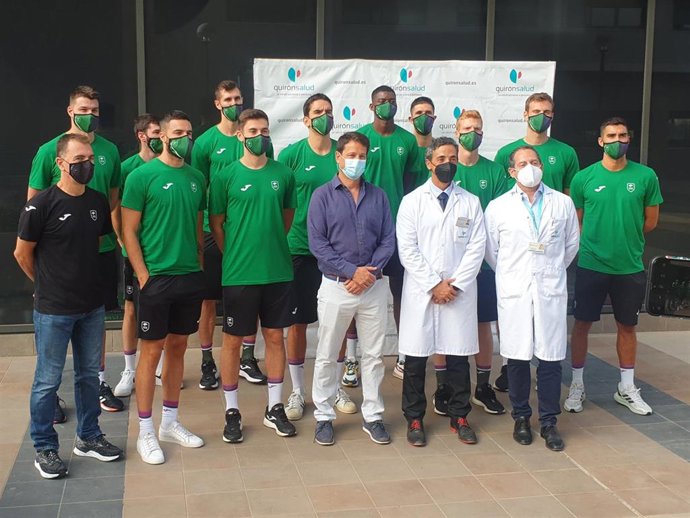 Cierre de los reconocimientos médicos de pretemporada del Unicaja Baloncesto en Quirónsalud Málaga.