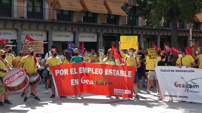 Manifestación de trabajadores de Geacam.