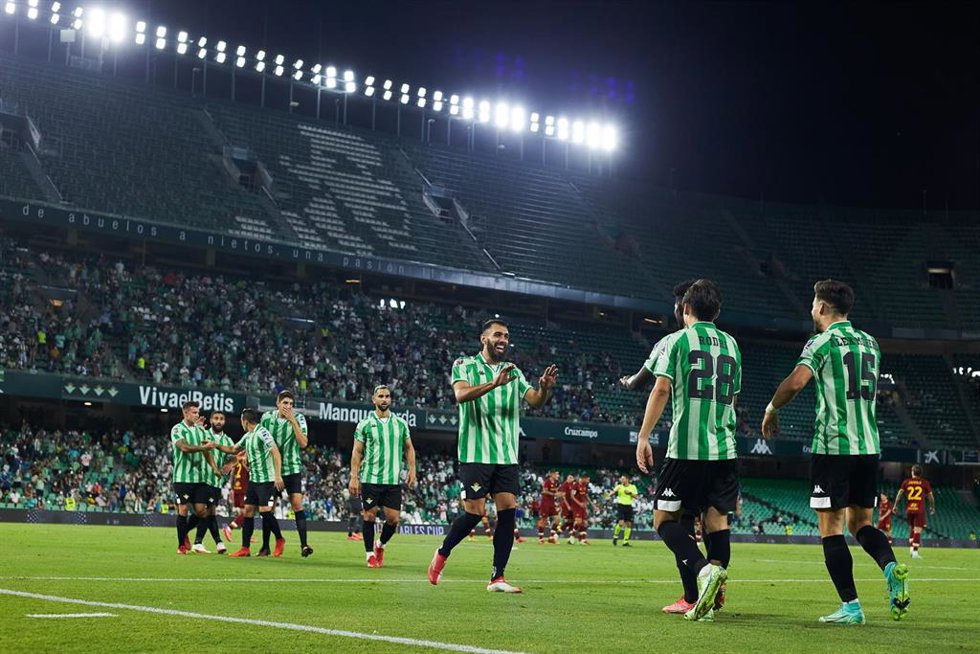 El Real Betis en su último amistoso ante la Roma