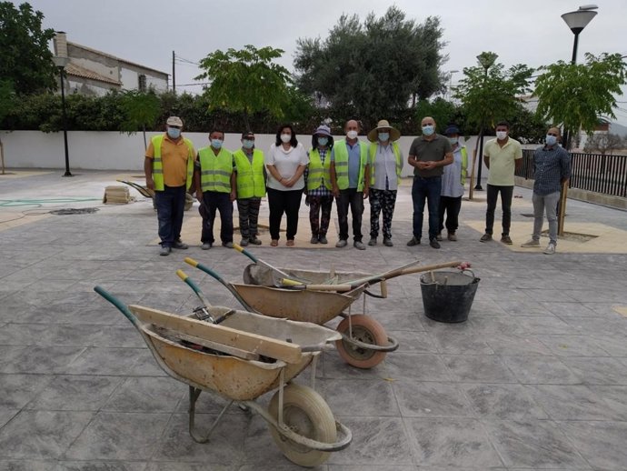 Visita a las obras del PFEA de Huércal-Overa (Almería).