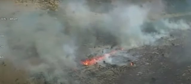 Estabilizado un incendio forestal en Santa María de la Alameda que ha quemado 25 hectáreas