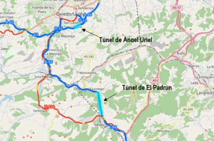 Túneles en los que se va a actuar