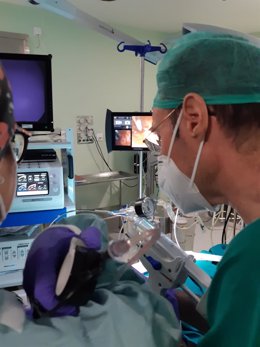 Neumólogos del Hospital Regional de Málaga incorporan una técnica pionera para dilatar la estrechez traqueal y bronquial