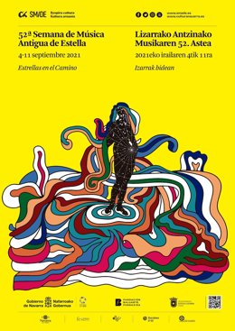 Cartel de la 52 edición de la Semana de Música Antigua de Estella