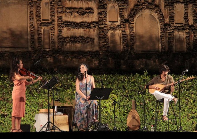 Imagen del espectáculo Evoéh en la XXII Noches de los Jardines del Alcázar.