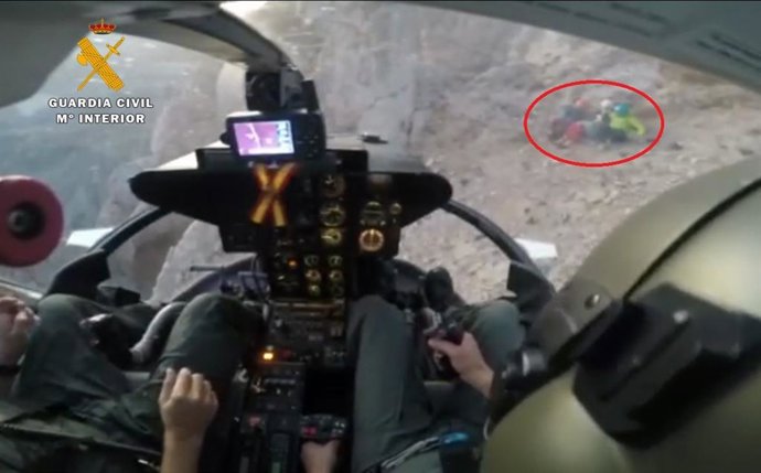 Rescate de tres montañeros.