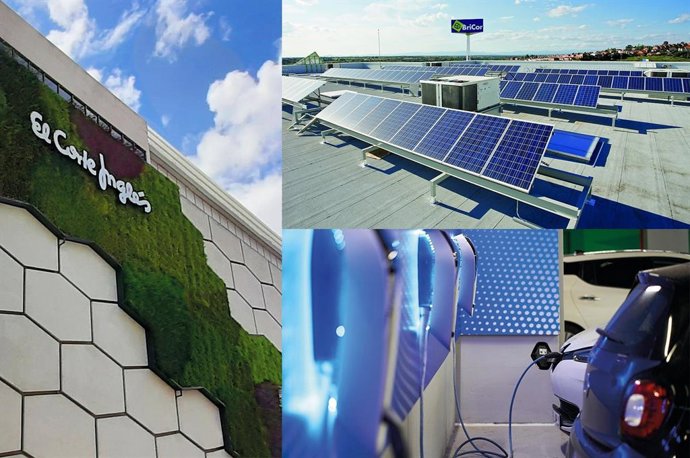 El Corte Inglés ahorro energético, cargadores y paneles solares
