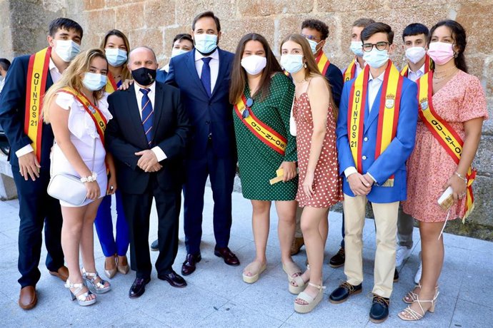 El presidente del PP, Paco Núñez, en Cervera de los Montes.