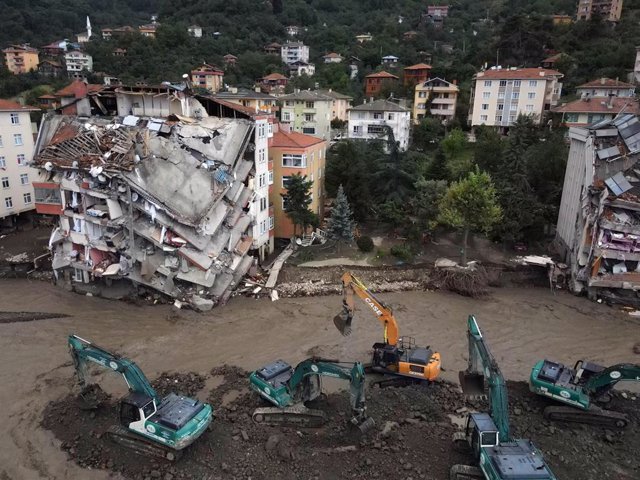 Área afectada por las inundaciones en Turquía