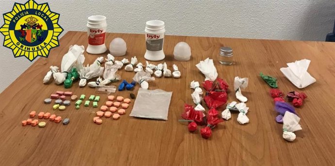 Drogas intervenidas en un local de Orihuela Costa