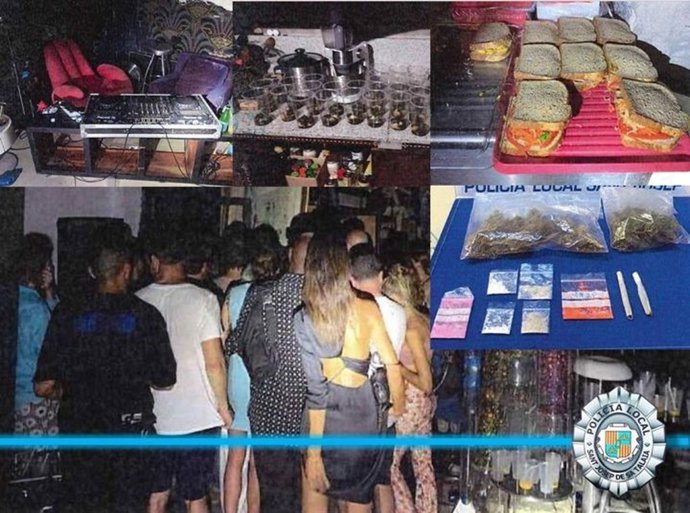 La Policía interviene en una fiesta ilegal en Sant Josep con 40 personas y DJ