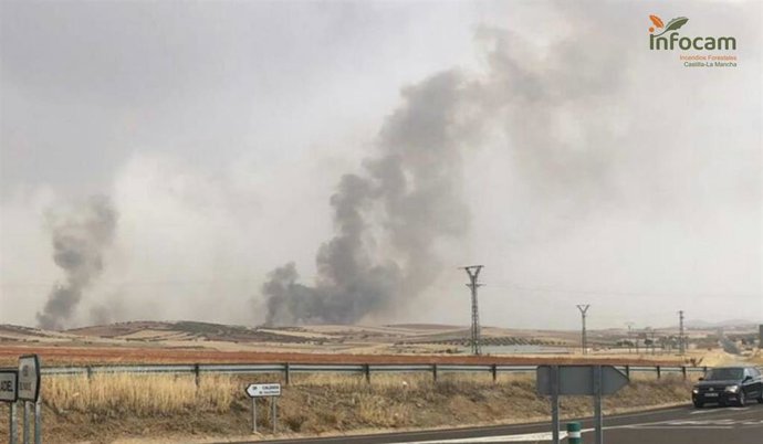Incendio forestal en Viso del Marqués