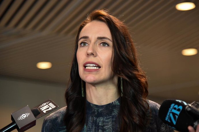 Archivo - New Zealand Prime Minister Jacinda Ardern speaks to the media after the New Zealand Institute of International Affairs event at national museum Te Papa in Wellington, New Zealand, Wednesday, July 14, 2021. (AAP Image/Ben Mckay) NO ARCHIVING