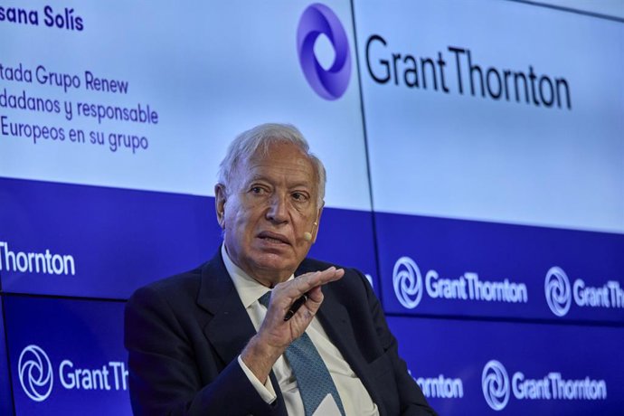 Archivo - El exministro de Asuntos Exteriores José Manuel García-Margallo interviene en la inauguración de las jornadas "Fondos Europeos: tiempo para la acción", a 8 de julio de 2021, en el Auditorio de Grant Thornton, Madrid, (ESpaña). Organizadas por 