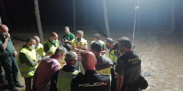 El Puesto de Mando Avanzado (PMA), en el incendio de Bonares.