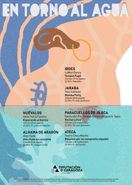 El ciclo 'En Torno al Agua' de la DPZ llena de espectáculos la zona de los balnearios de la provincia de Zaragoza.