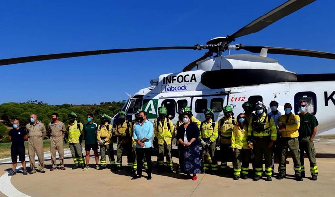 Integrantes del Cedefo de Madroñalejo, en Aznalcóllar.