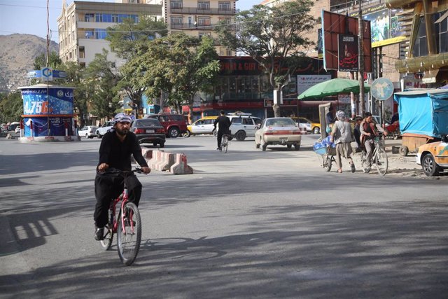 Vista general de una calle en Kabul