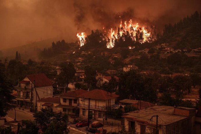 Incendio en Gouves, Grecia. 