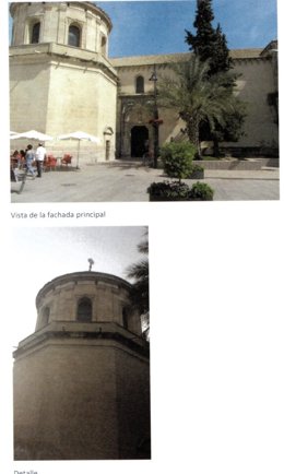 Proyecto de obras de emergencia en la zona afectada por la caída de elementos de cubierta de la Parroquia de San Mateo de Lucena (Córdoba).