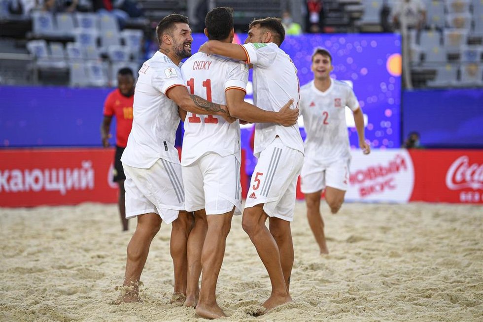 La selección española de fútbol playa vence en su estreno mundialista