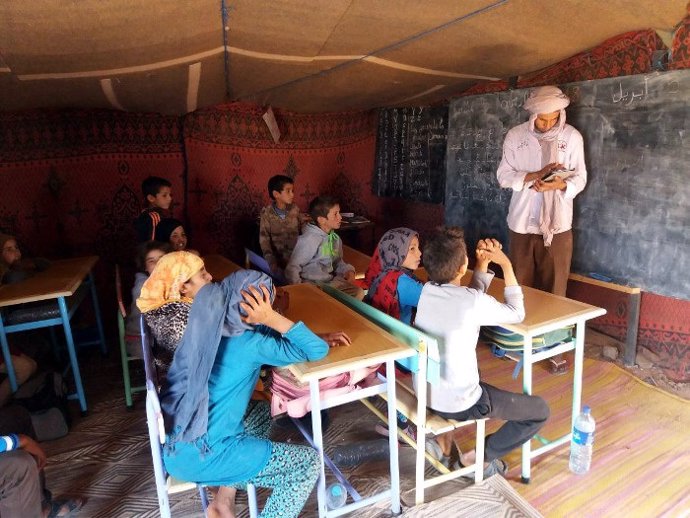 Escuela del desierto de M'hamid, una ciudad oasis en Marruecos