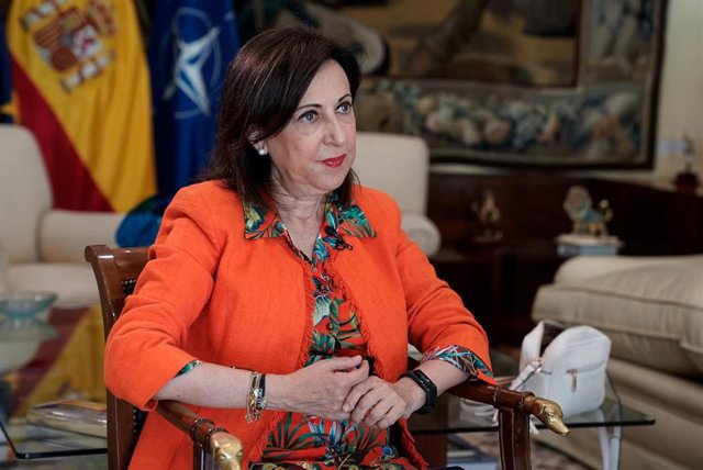 La ministra de Defensa, Margarita Robles, durante una entrevista con Europa Press, a 4 de agosto de 2021, en el Ministerio de Defensa, Madrid, (España).
