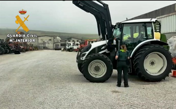 Uno de los tractores afectados por la presunta estafa