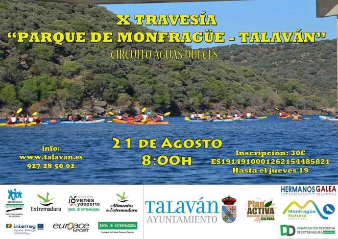 Cartel de la X Travesía Parque de Monfragüe-Talaván