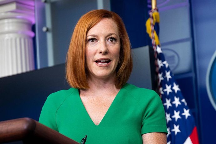Archivo - La secretaria de prensa de la Casa Blanca, Jen Psaki