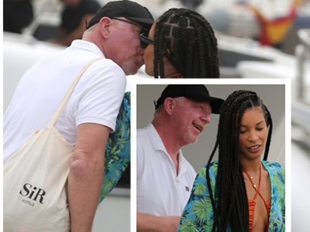 Boris Becker y Lilian de Carvalho Monteiro en Ibiza