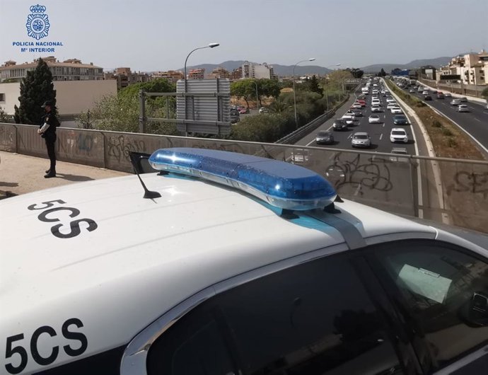 Un vehículo de la Policía Nacional.