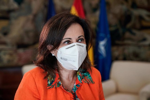 La ministra de Defensa, Margarita Robles, durante una entrevista con Europa Press