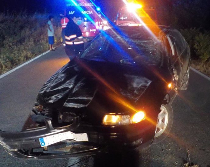 Accidente en Caparroso, con imputación del conductor por tasa delictiva.