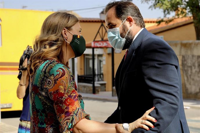 El presidente del Partido Popular de Castilla-La Mancha, Paco Núñez, en Almonacid de Toledo.