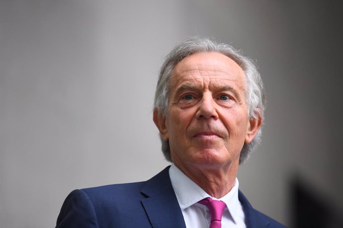 Archivo - 06 June 2021, United Kingdom, London: Former UKPrime Minister Tony Blair arrives at BBC Broadcasting House in central London for his appearance on the BBC1 current affairs programme, The Andrew Marr Show. Photo: Victoria Jones/PA Wire/dpa