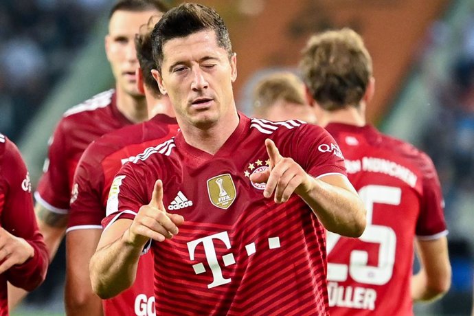 El polons Robert Lewandowski celebra un gol amb el Bayern Munic aquesta temporada